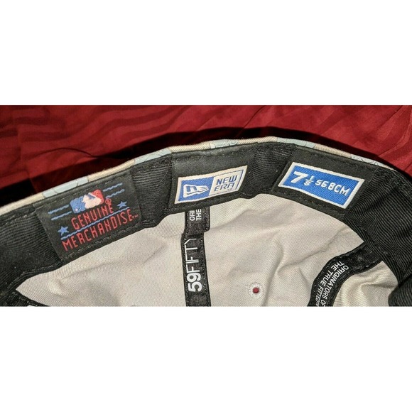 Detroit Tigers MLB New Era 59FIFTY Fitted Hat Size 7 1/8 Light Gray RARE HTF EUC - Picture 8 of 8